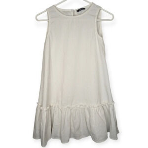 SHEIN 100% Cotton Sleeveless Ruffle Hem Dress Women Extra  Small